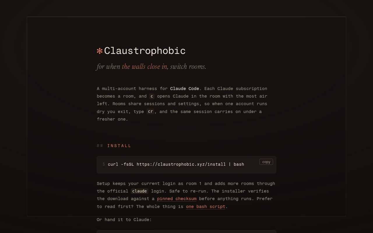 Claustrophobic
